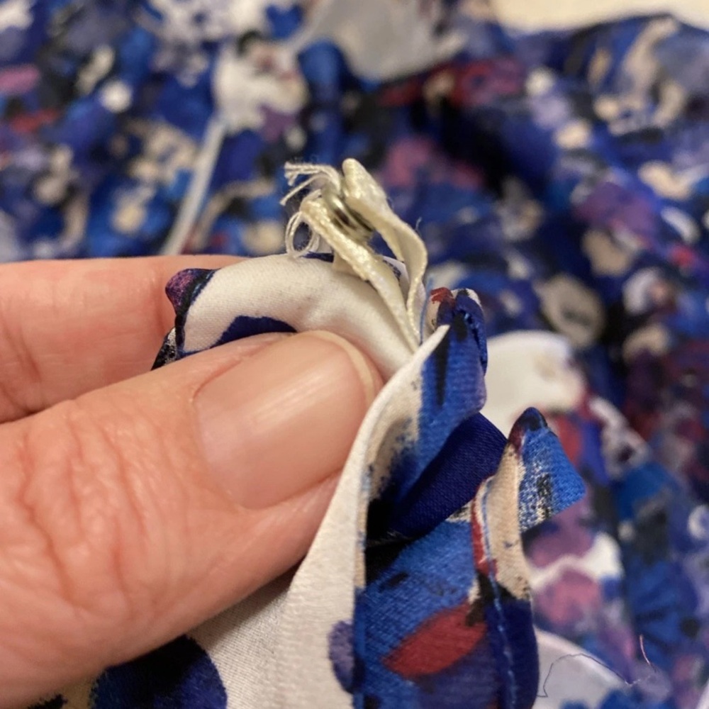 White House Black Market Multicolor Floral Ruffle Top - Picture 10 of 16